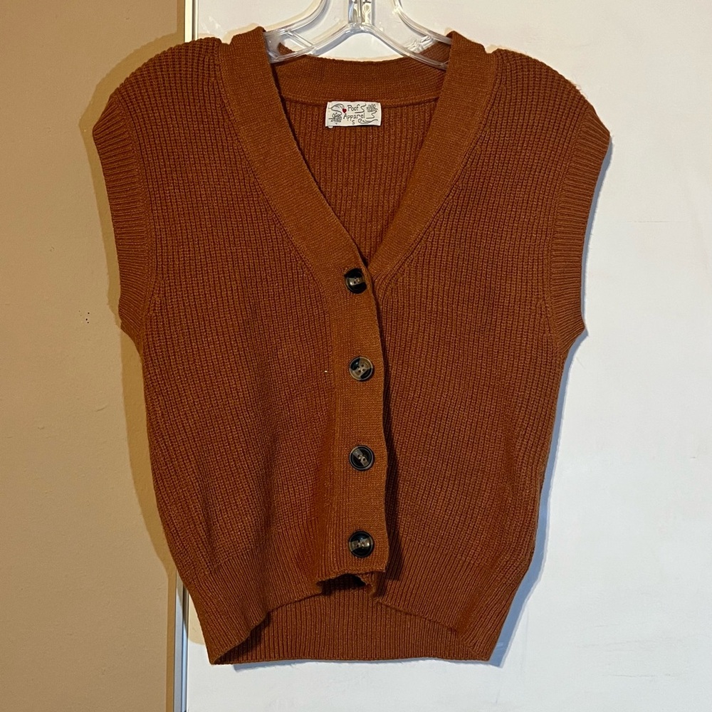 Poof! Warm Chestnut Knit Top